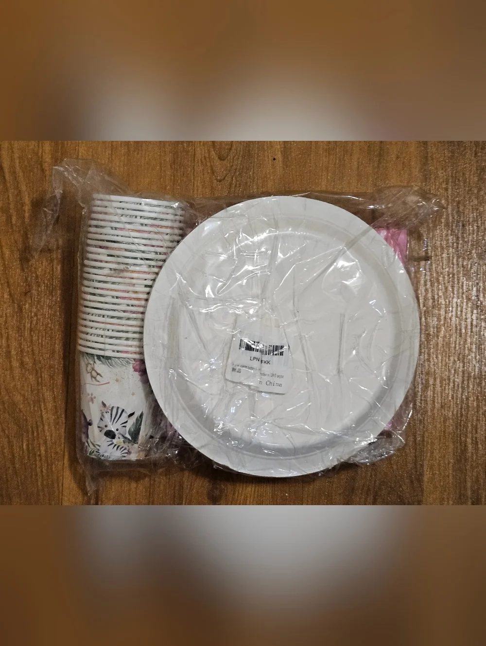 Pink Safari Baby Shower Party Tableware Set